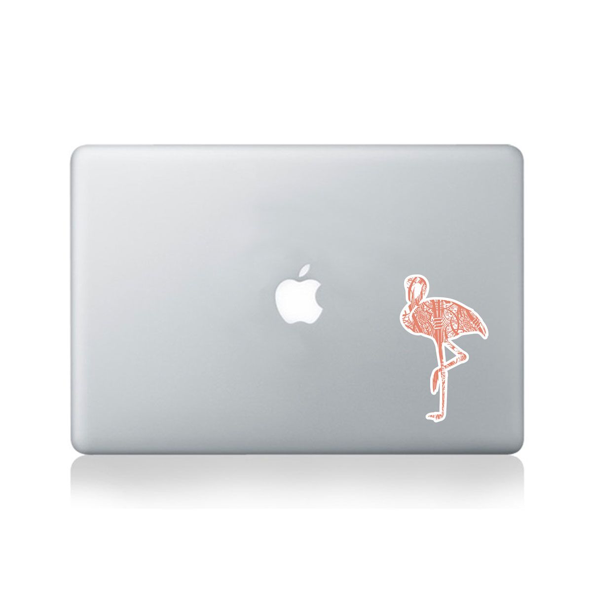 Calligraphy Flamingo Macbook Sticker