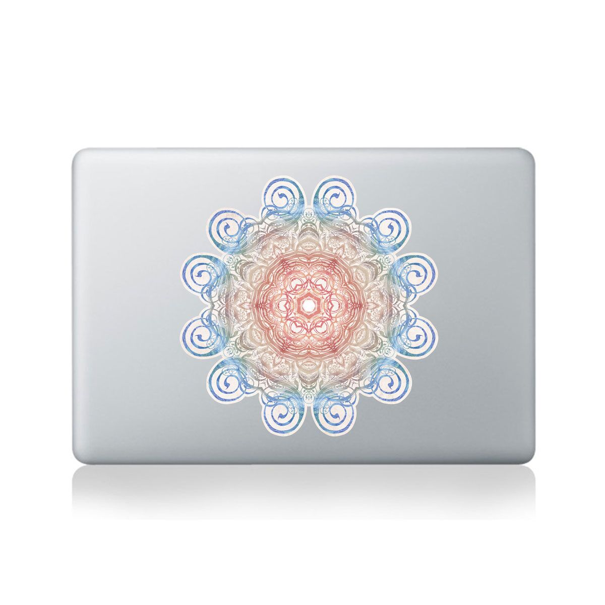 Calligraphy Geometric Swirls Mandala Macbook Sticker