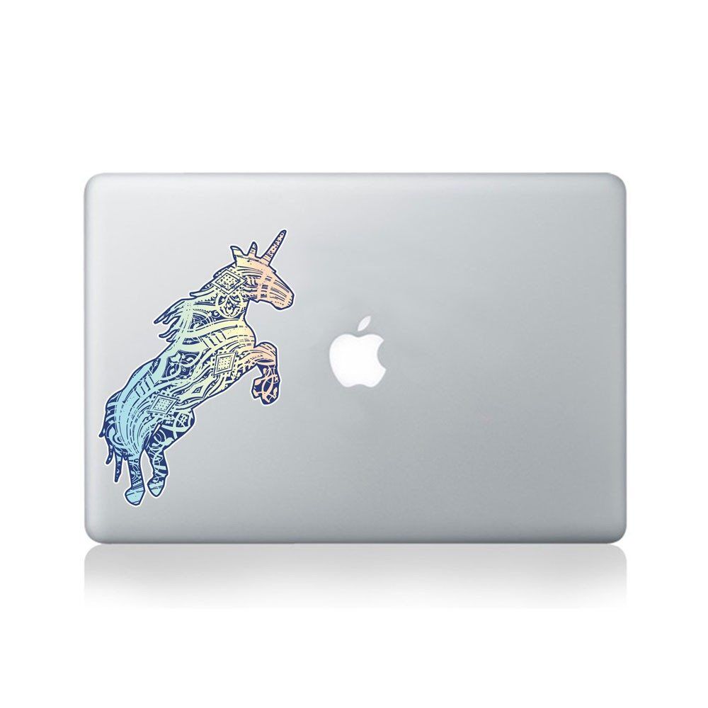 Calligraphy Unicorn Macbook Sticker