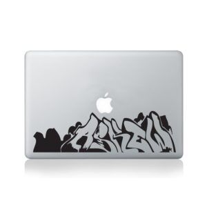 Banksy Cameraman and Apple Laptop / Macbook Vinyl Decal Sticker